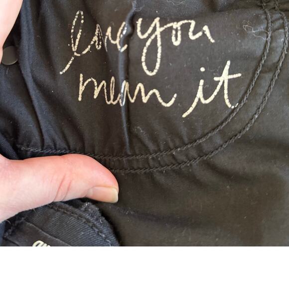 Mother The Hustler Ankle Fray Black Stretch Jeans Size 24 Distressed High Rise - Picture 9 of 16